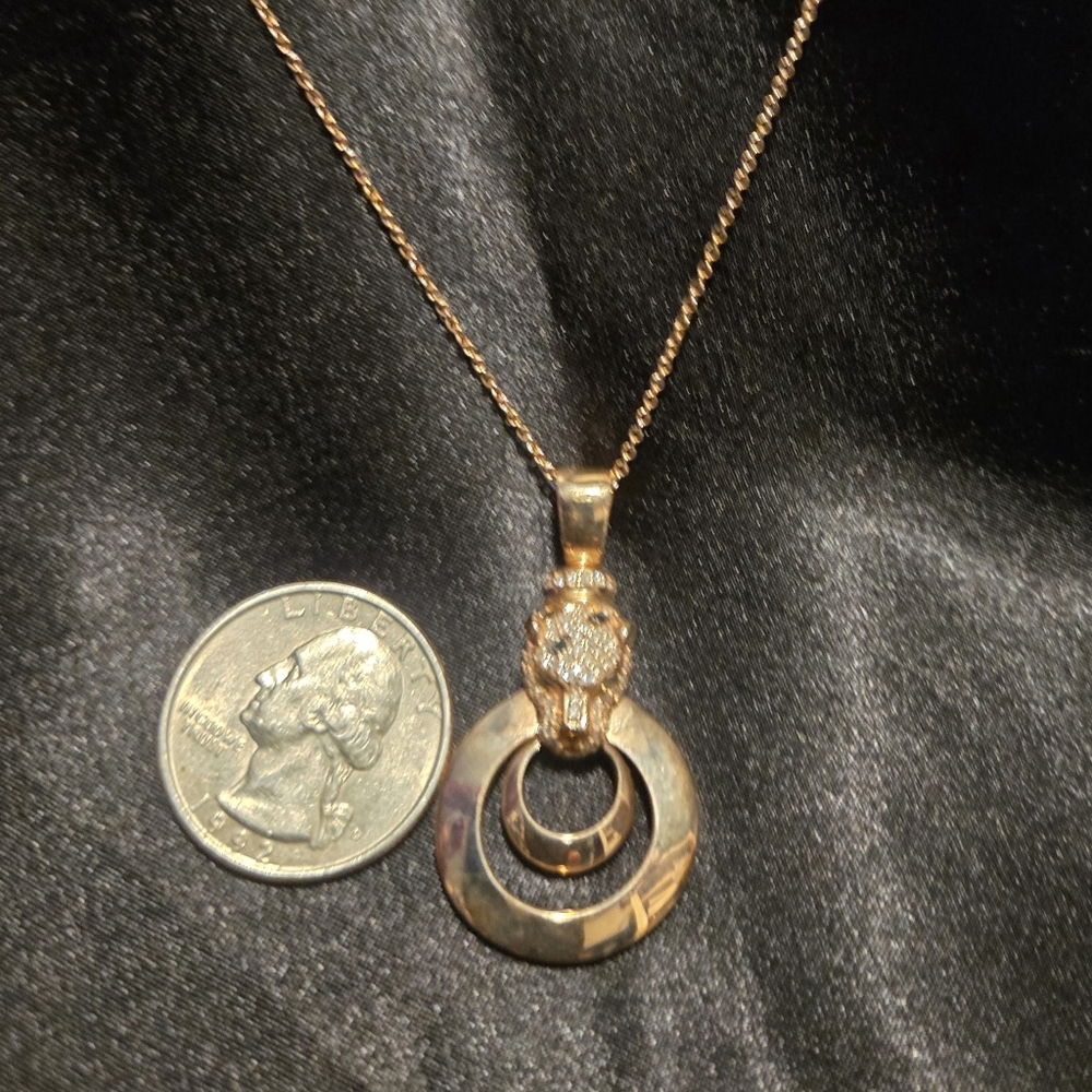 EFFY Rose Gold Diamond Panther NECKLACE - Picture 5 of 9